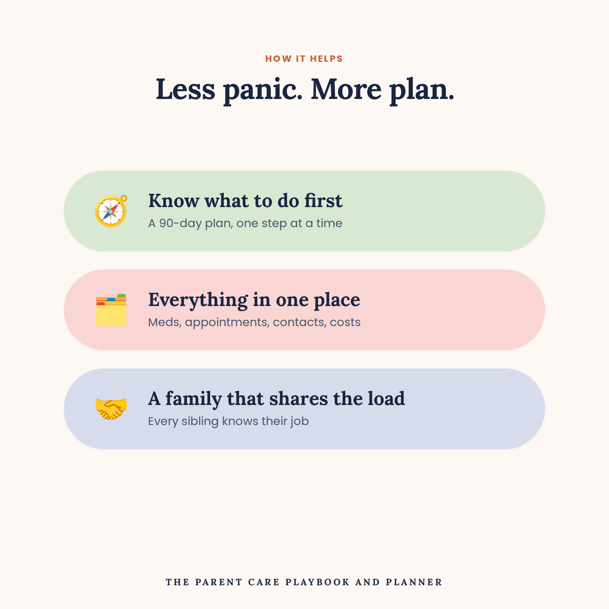 Less panic. More plan