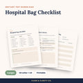 Hospital Bag Checklist printable pages preview