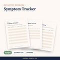 Symptom Tracker printable pages preview