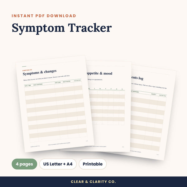 Symptom Tracker Printable