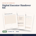 Digital Executor Handover Kit fillable PDF pages preview