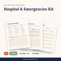 Hospital and Emergencies Kit printable pages preview