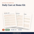 Daily Care at Home Kit printable pages preview