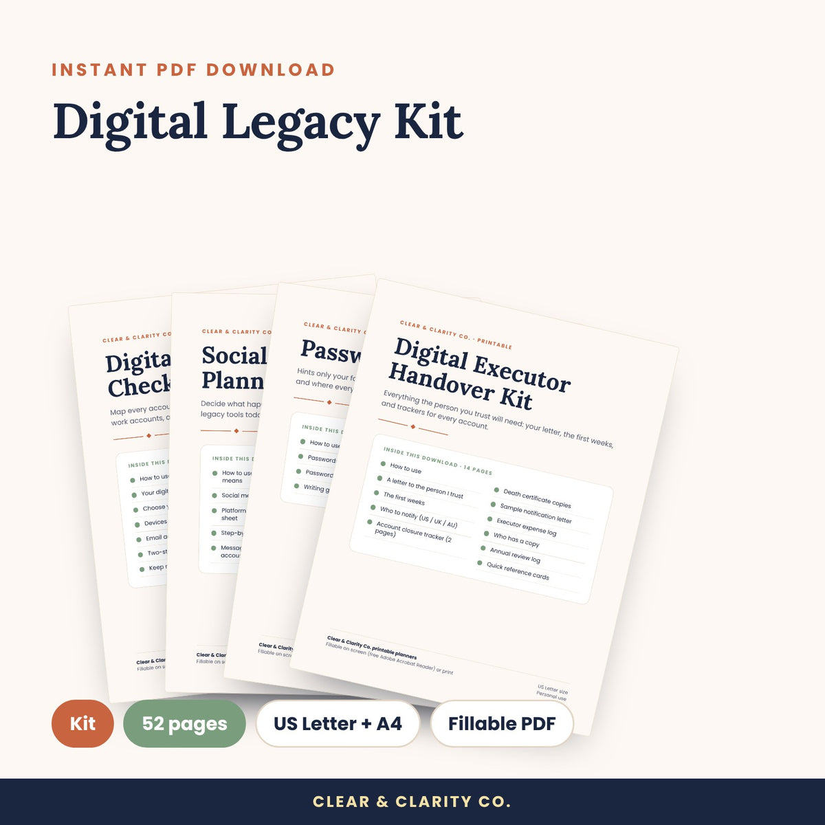 Printable planner pages preview