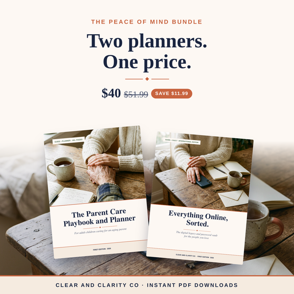 The Peace of Mind Bundle: Parent Care Playbook + Digital Legacy Vault